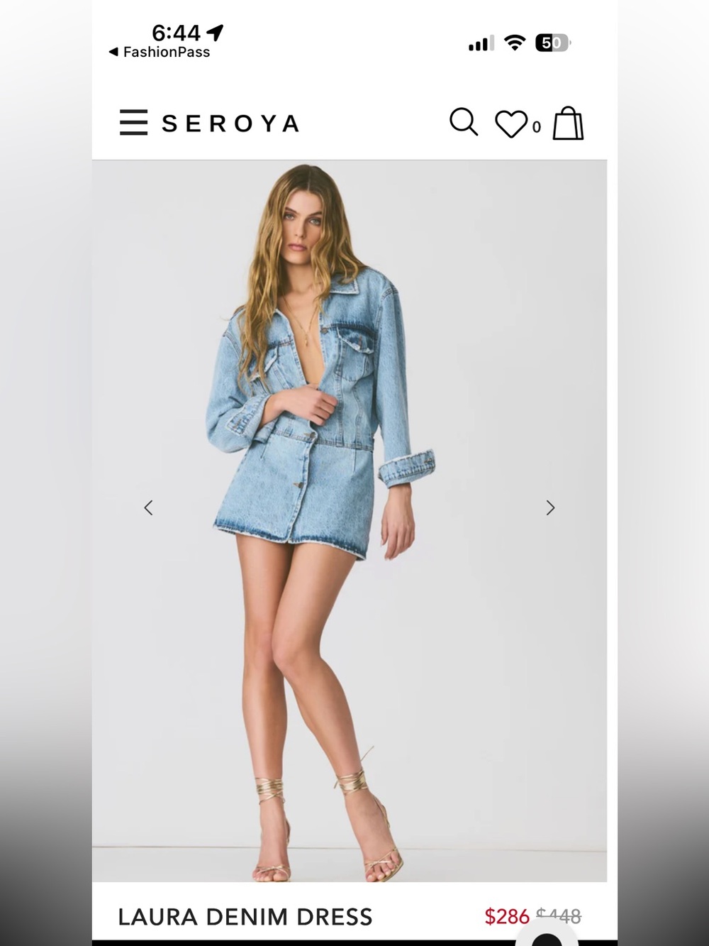 SER.O.YA Light Wash Denim Jacket Dress